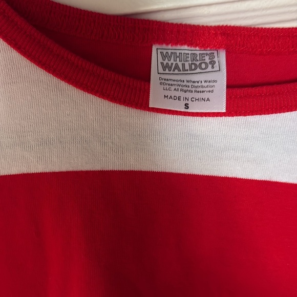 Where’s Waldo Red White stripe shirt Men's small - Picture 2 of 3